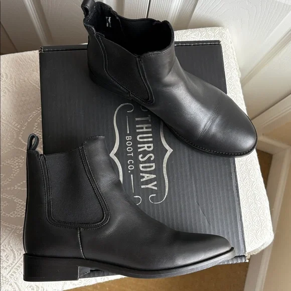 THURSDAY BOOTS - DUCHESS IN BLACK 8.5 NEW - Picture 1 of 8